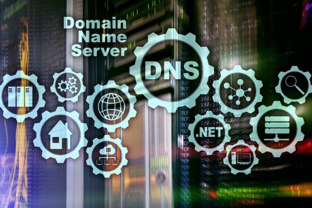 Vizuelna ilustracija DNS konfiguracije – digitalni prikaz povezivanja domena sa serverima